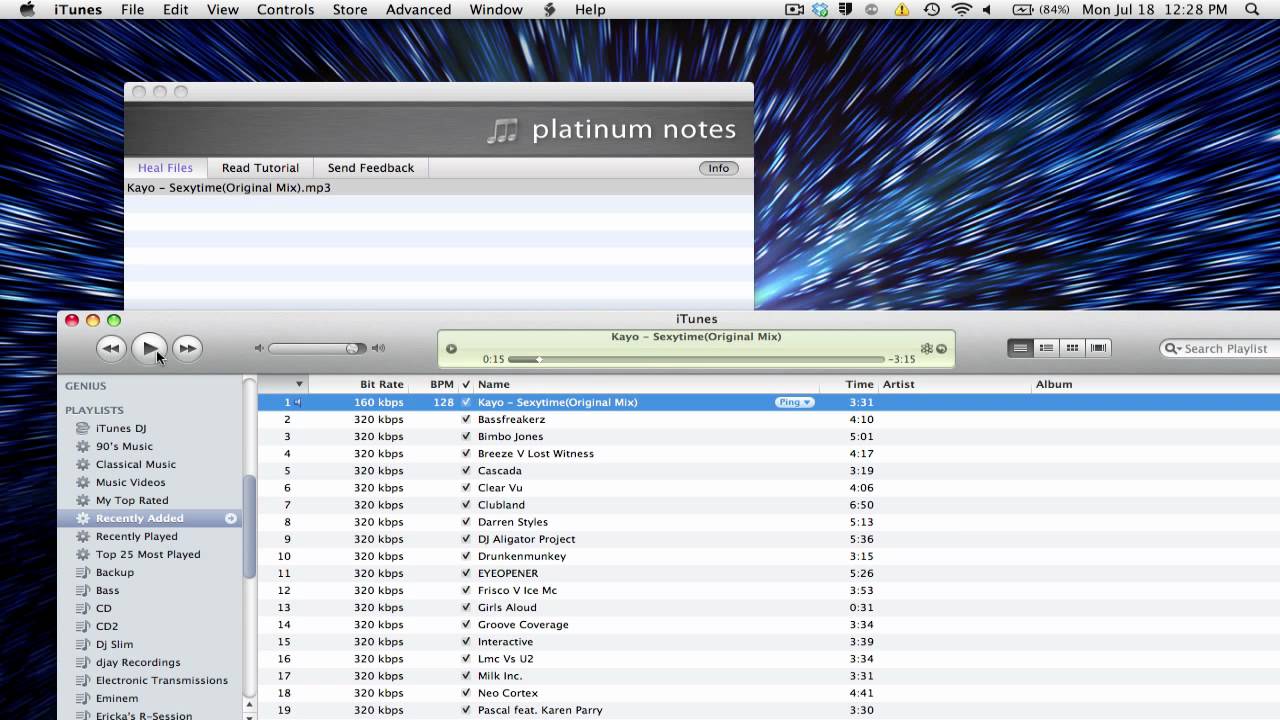 best settings for platinum notes 4 on window7